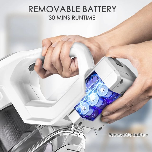 Powerful Cordless Stick Vacuum with LED Display, 25kPa Suction & Anti-Tangle Brush - Image 4