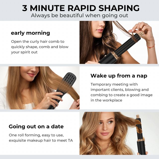 5-in-1 Foldable Hair Dryer & Ionic Hot Air Styler - Image 8