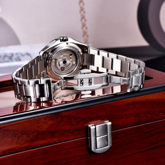 39mm Luxury Desert Texture GMT Automatic Watch with Sapphire Crystal & 10ATM - Image 6
