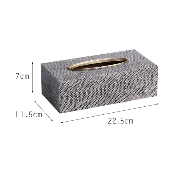 Modern European Leather Tissue Box - Image 6