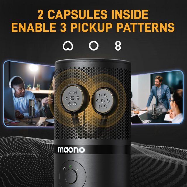 USB Condenser Microphone with 3 Polar Patterns for Gaming, Streaming & Podcasting - Image 3