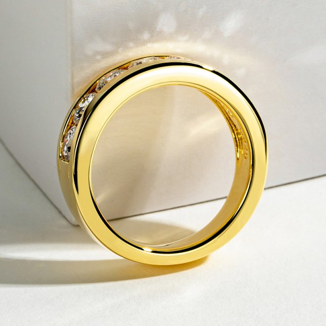4mm Moissanite Engagement Ring for Men 925 Sterling Silver Wedding Band - Image 6