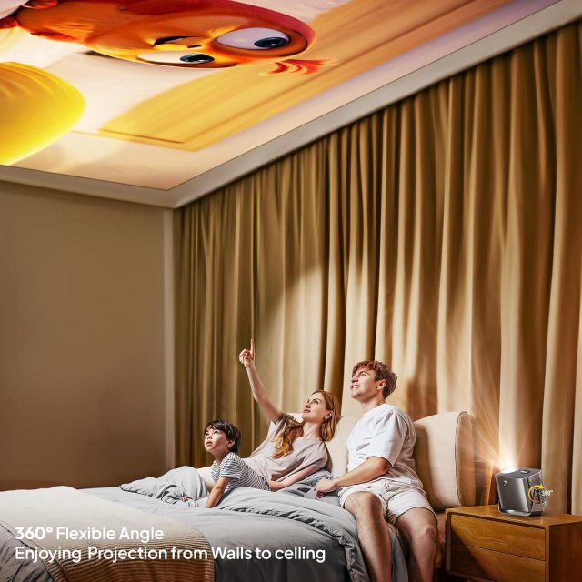 4K Portable Android Projector with 360° Rotation, Auto Focus, and WiFi 6 - Image 4