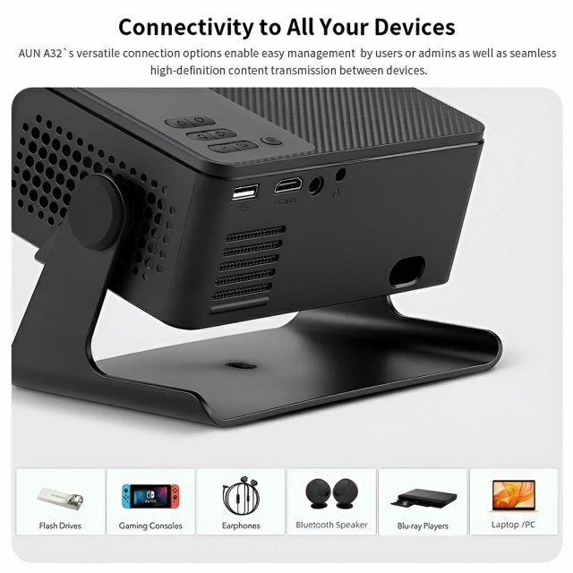Portable 4K WiFi Mini LED Projector for Home Theater & Outdoor Movies - Image 4