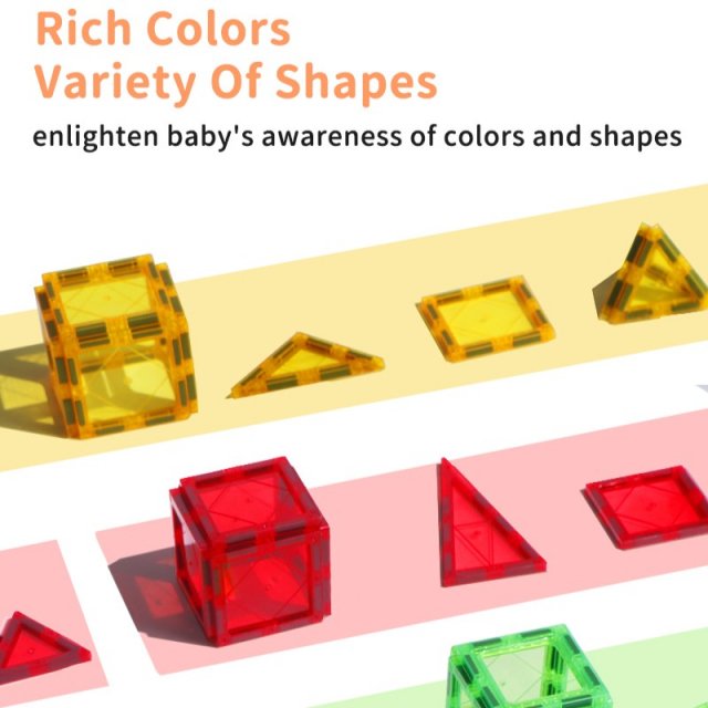 Magnetic Building Tiles Set with Gears - Image 5