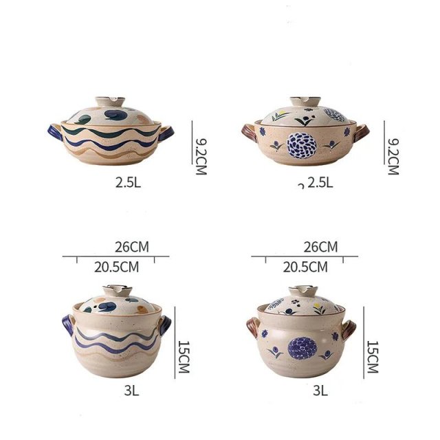 2.5L Ceramic Casserole Pot – High-Heat Clay Soup & Stew Pan for Gas Stoves - Image 5