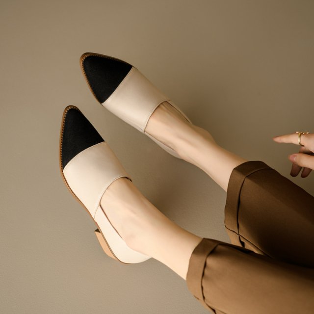 2025 Classic Women's Genuine Leather Pumps – Mid Heels for Office & Casual - Image 3