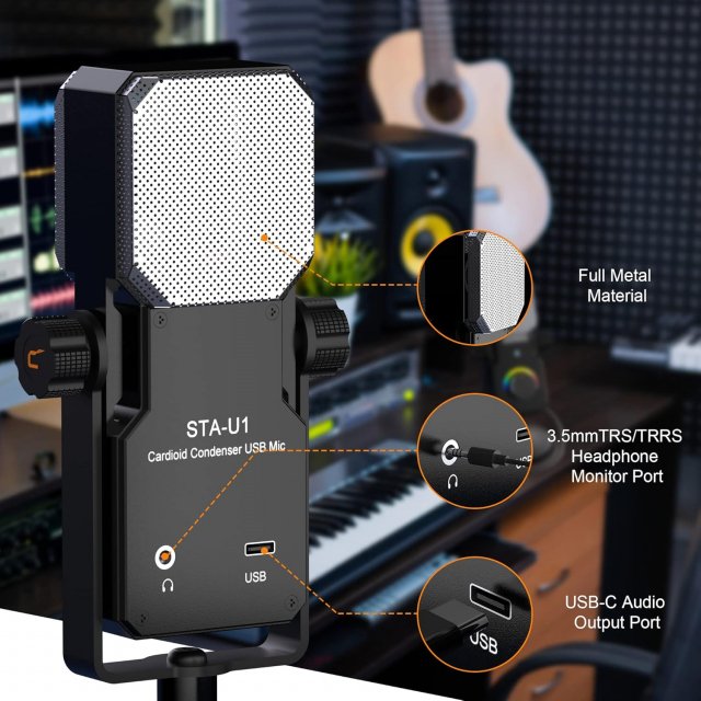 RGB USB Condenser Microphone for Streaming, Recording, Gaming & Studio - Image 3