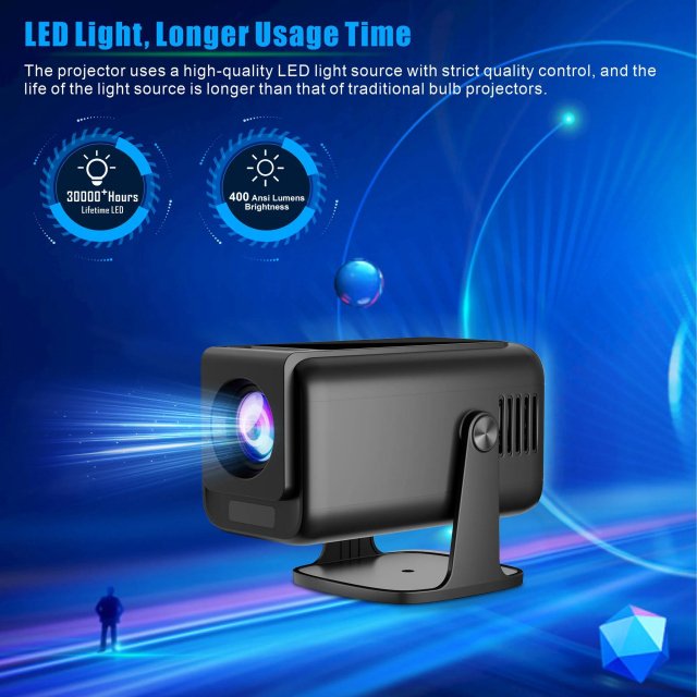 4K Smart Android Projector with Auto Correction, 5G WiFi, and Bluetooth - Image 3