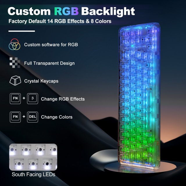 Wireless Transparent RGB Mechanical Keyboard - Image 5