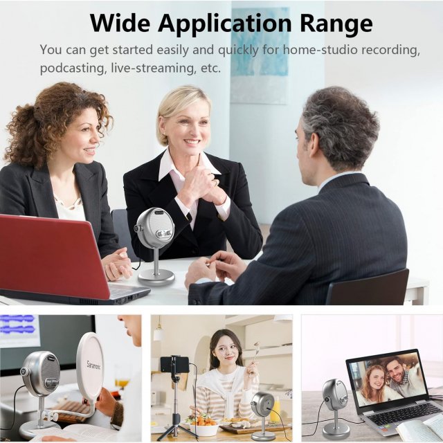 Vintage Style USB Condenser Microphone for Desktop Streaming & Recording - Image 4