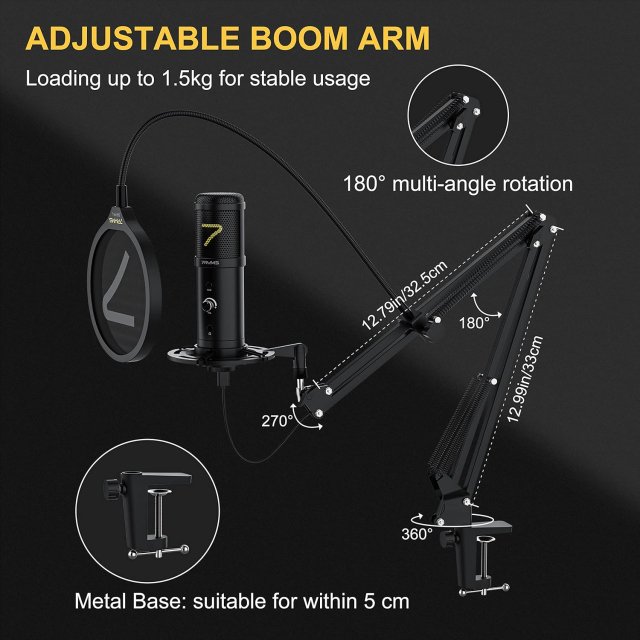 USB Gaming Microphone Kit with Arm Stand - Image 6