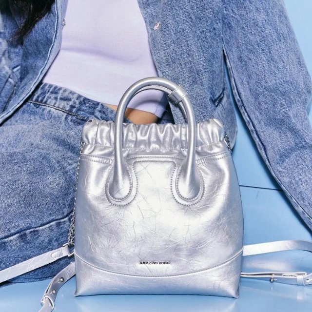 Small Hobo Leather Backpack – Minimalist Split Leather Daypack for Women - Image 3