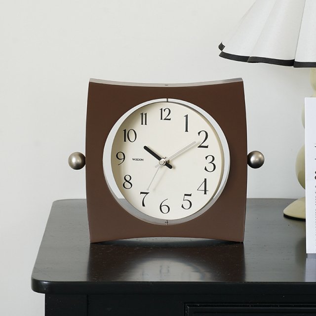 Vintage Wood Pendulum Table Clock - Image 4