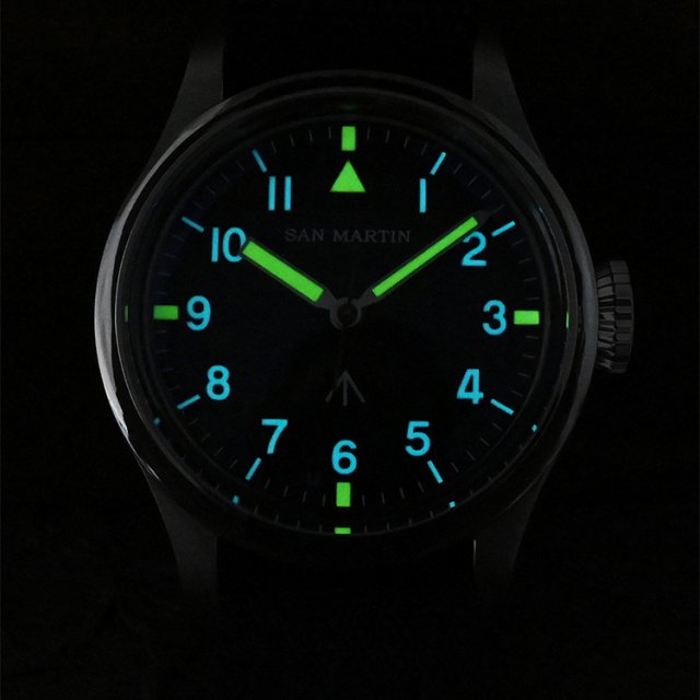 Men's Automatic Pilot Watch with Nylon Strap and Sapphire Glass - 38.5mm Military Style - Image 6