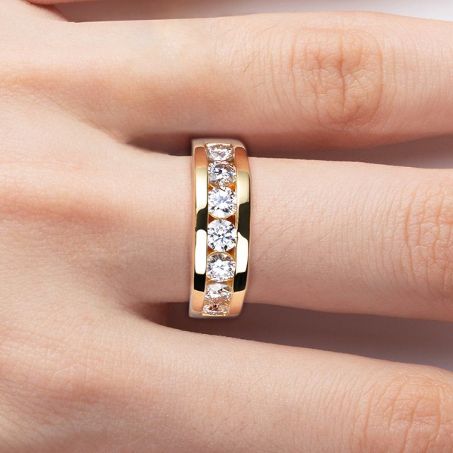 4mm Moissanite Engagement Ring for Men 925 Sterling Silver Wedding Band - Image 3