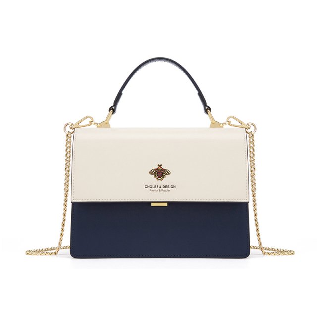 Women's Leather Bee Shoulder Bag - Image 7