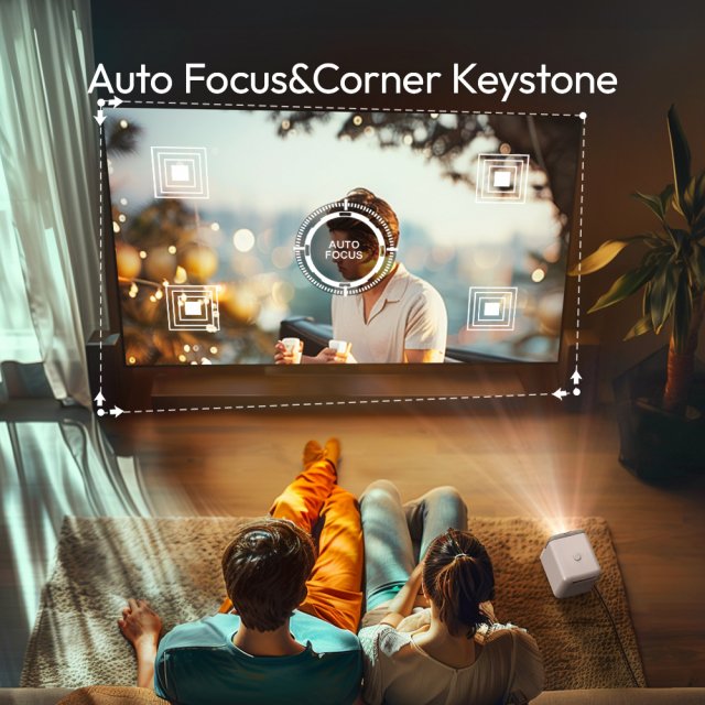 4K Smart Mini Projector with Auto Focus, WiFi & Home Theater Display - Image 6