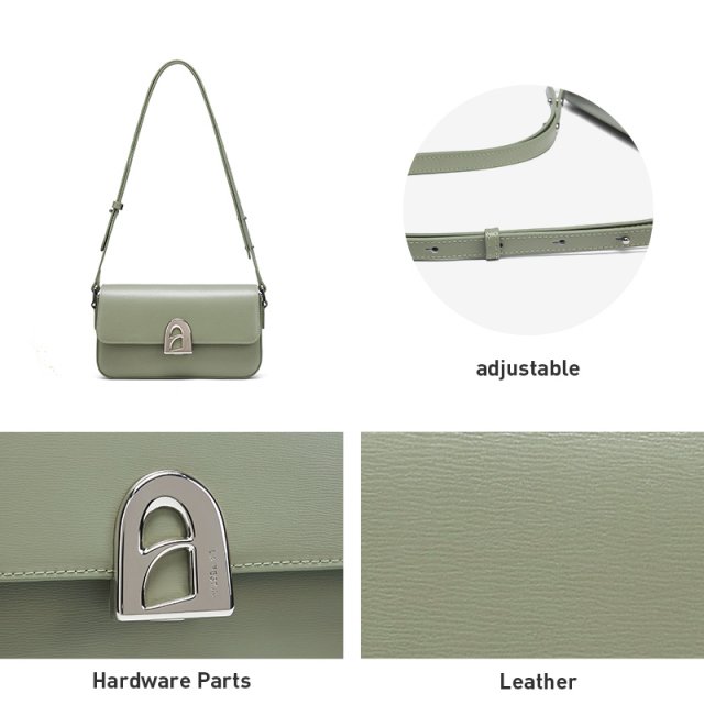 Luxury Leather Shoulder Crossbody Bag – Small Square Fashion Handbag - Image 4