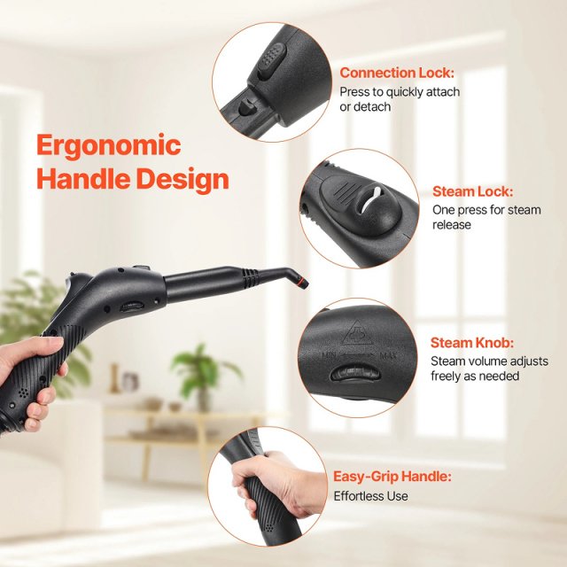 Multipurpose Steam Cleaner with 51 oz Tank and Accessories - Image 4