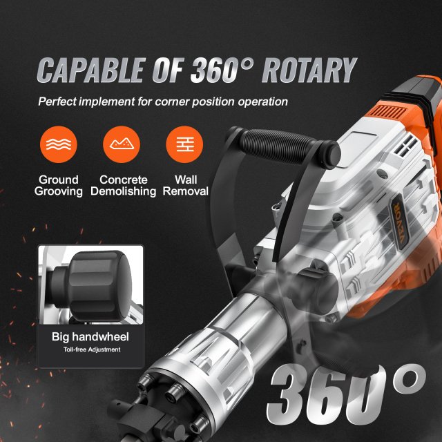 Heavy Duty Electric Demolition Jack Hammer 3500W for Concrete Breaking - Image 5