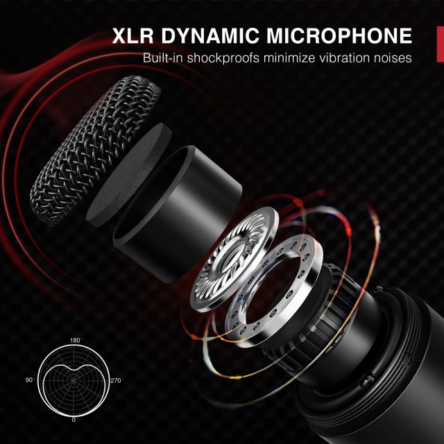 Professional XLR Dynamic Microphone with Cardioid Pickup for Studio & Streaming - Image 3