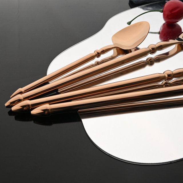 Luxury Gold Stainless Steel Cutlery Set 16Pcs Dinner Flatware for 4 People - Image 6