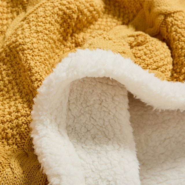 Luxury Thick Winter Sherpa Blanket – Soft Knitted Cotton Bed & Sofa Throw - Image 5