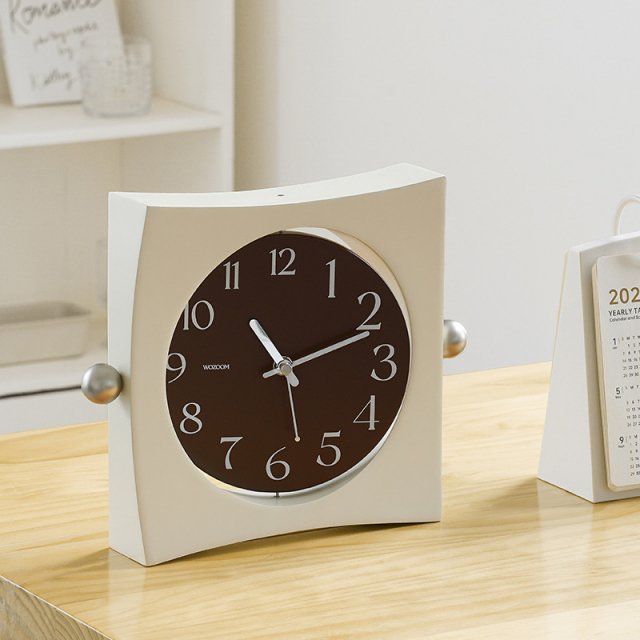 Vintage Wood Pendulum Table Clock - Image 2