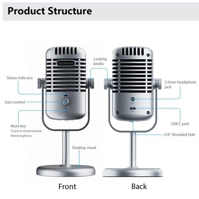 USB Condenser Microphone for Streaming, Podcasting & Studio Recording - Image 6
