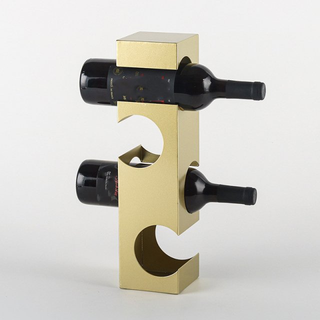 Modern Metal Geometric Wine Rack - Image 5