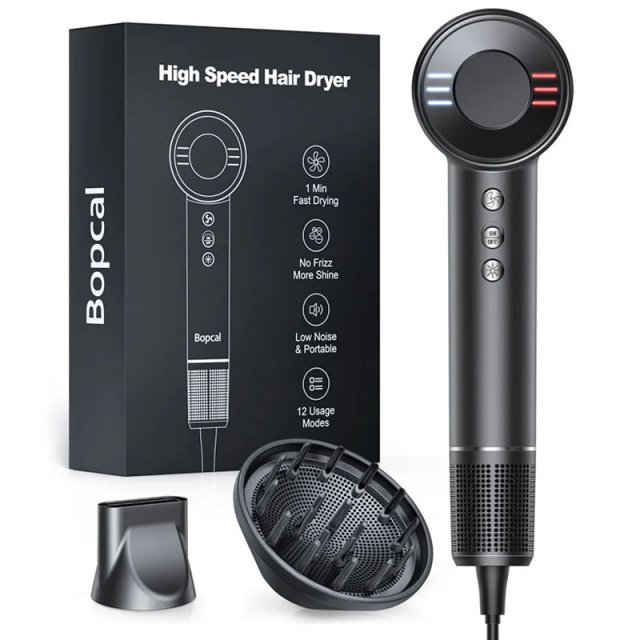 High-Speed Ionic Hair Dryer – 1600W, 120,000 RPM, Thermo-Control, Low Noise - Image 7