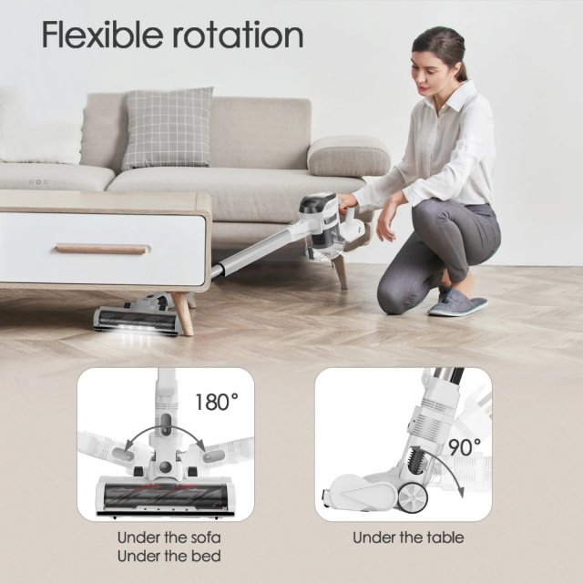 Powerful Cordless Stick Vacuum with LED Display, 25kPa Suction & Anti-Tangle Brush - Image 5