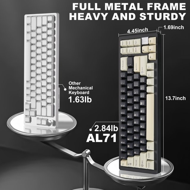 68% Hot Swappable Wireless Mechanical Keyboard - CNC Aluminum RGB Gaming - Image 4