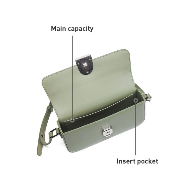 Luxury Leather Shoulder Crossbody Bag – Small Square Fashion Handbag - Image 3