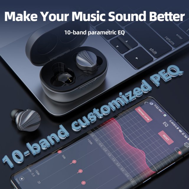 Wireless Bluetooth 5.2 Earbuds with LDAC, Deep Bass & HiFi Sound - Image 3