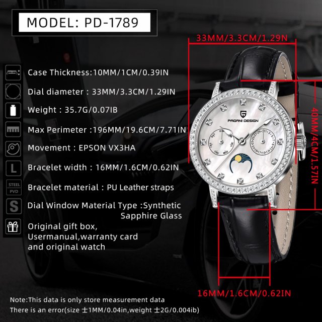 Elegant Women's Quartz Watch with Sapphire Crystal & Luminous Dial - Image 10