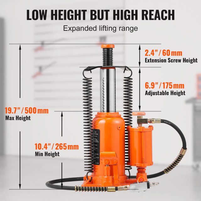 20 Ton Air Hydraulic Bottle Jack - Image 3