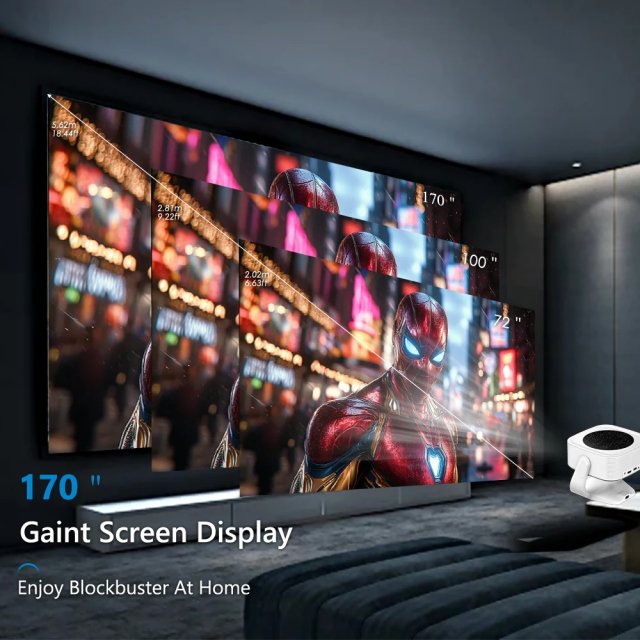 Portable 4K HD WiFi LED Home Theater Projector with Android 13 - Image 3