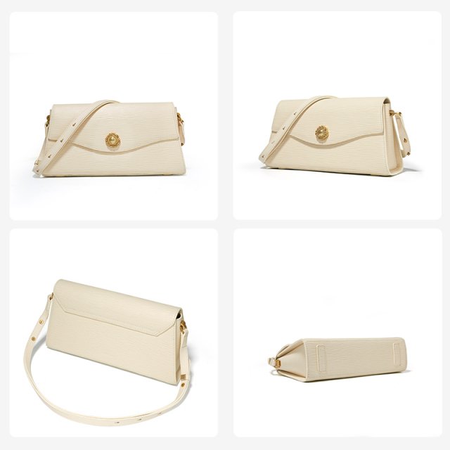 Retro Chic Leather Shoulder Bag - Image 4