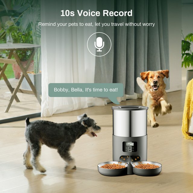 Smart 4L Automatic Pet Feeder with Stainless Steel Bowl for Cats & Dogs - Image 5