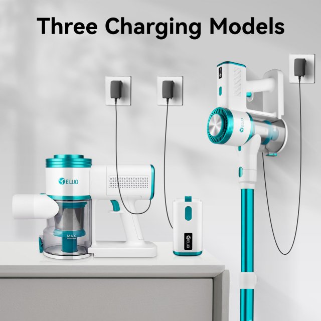 High Suction Cordless Vacuum Cleaner with LED Display and Removable Battery - Image 5