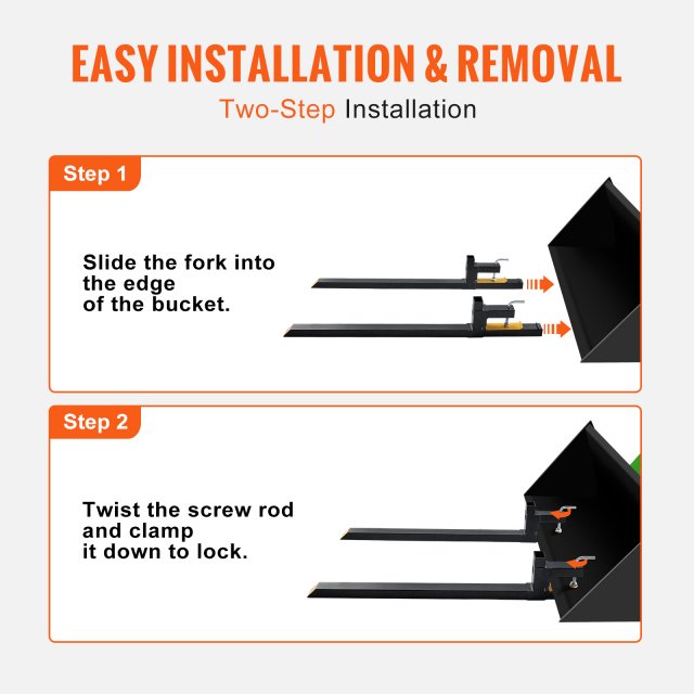 60" Clamp-On Pallet Forks for Tractors & Loaders - Image 6