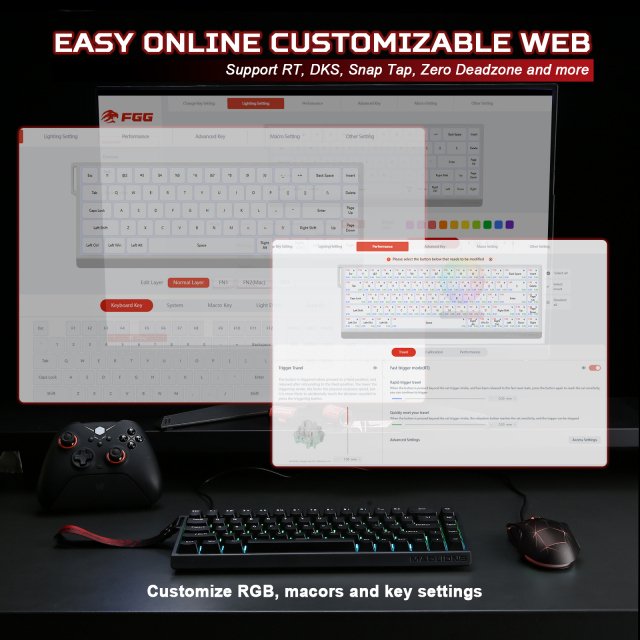 Magnetic Rapid Trigger Gaming Keyboard with 8K Polling and RGB Backlight - Image 6