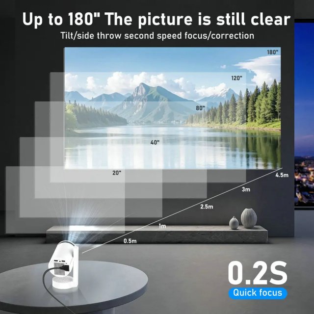 Portable 4K LED Home Theater Projector with WiFi and Bluetooth - Image 4