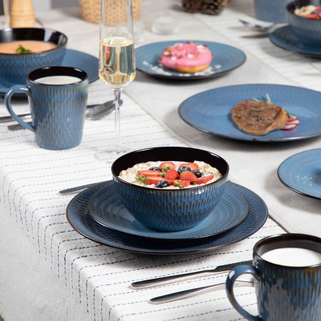 Vancasso Pluvo Embossed Stoneware Dinnerware Set - Image 4