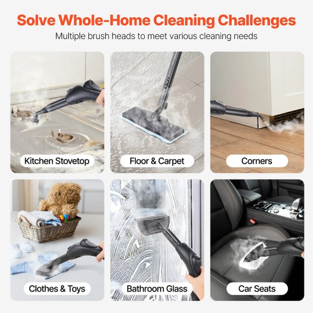Multipurpose Steam Cleaner with 51 oz Tank and Accessories - Image 3