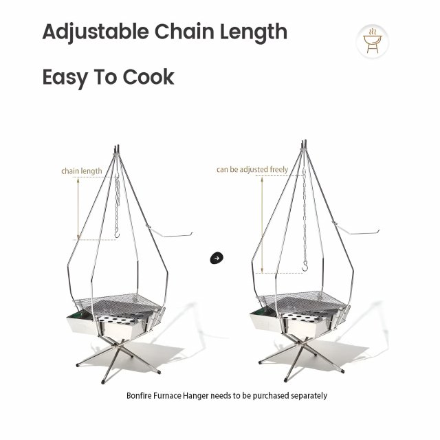 Portable Stainless Steel Foldable Campfire Grill & Wood Burning Stove - Image 6