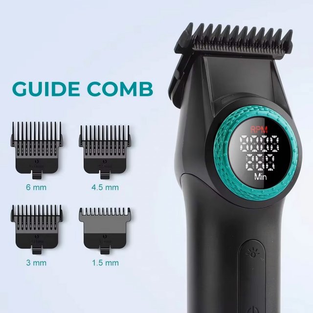 Professional Hair Clipper with LED Display & DLC Blades for Men - Image 5