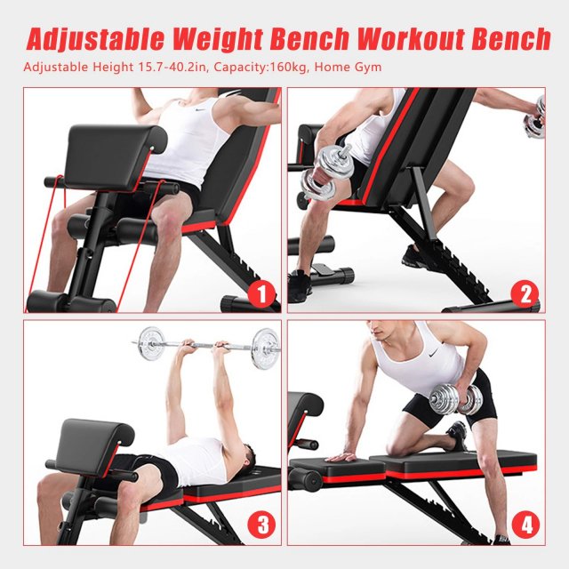 Adjustable Foldable Weight Bench for Full Body Workout - Image 6